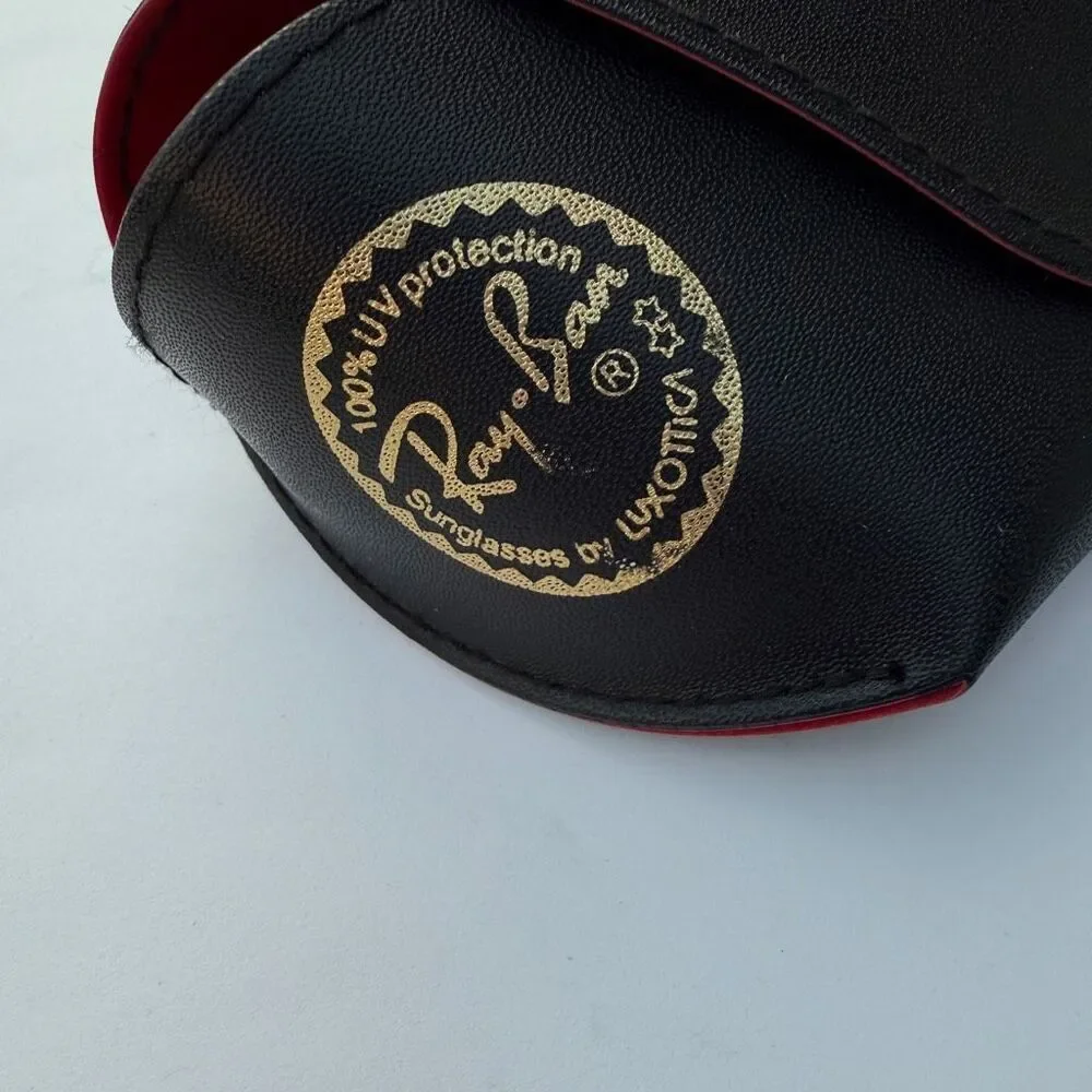 Vintage Ray-Ban Glasses Eyeglasses Sunglasses Case w/ Classic Red Interior‎